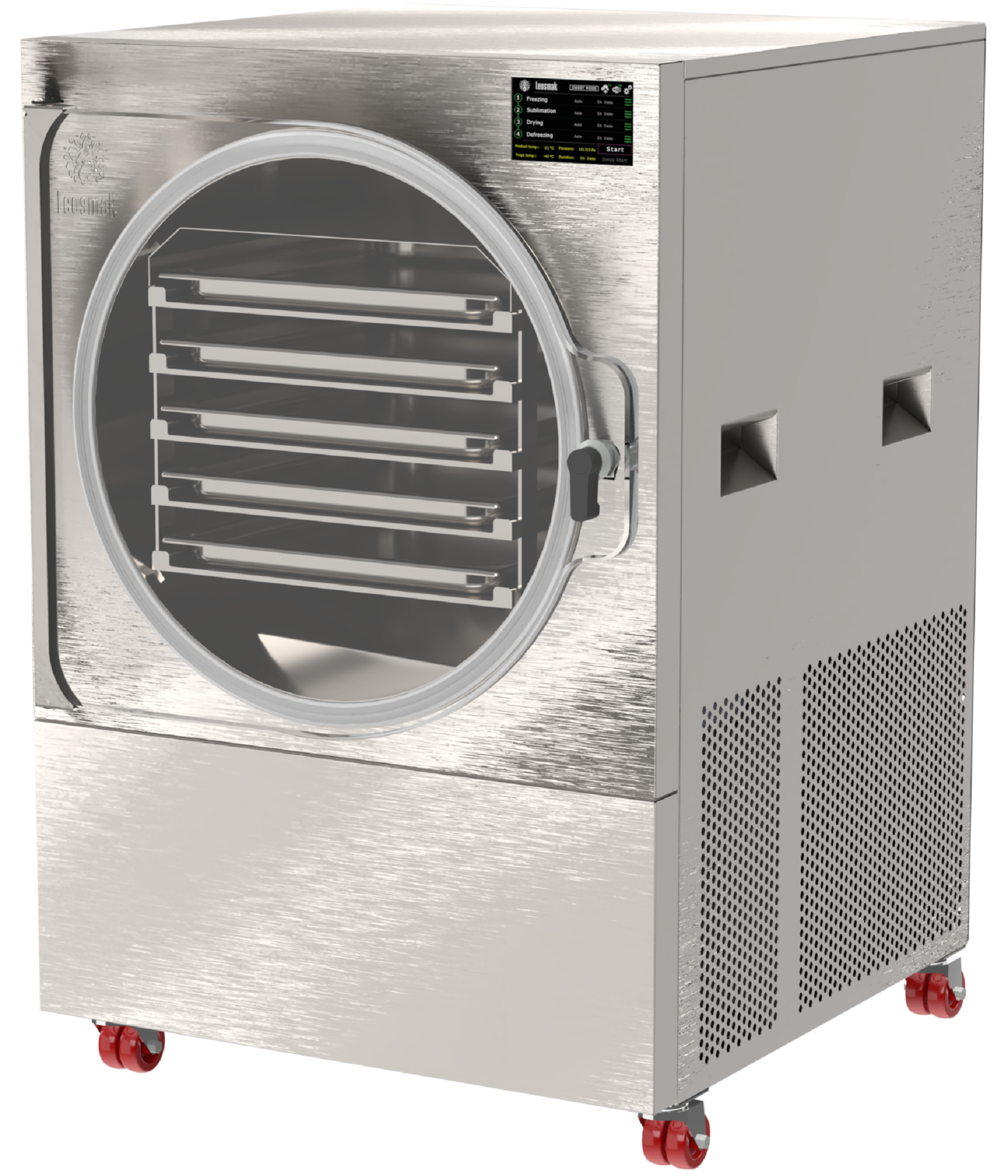 Leosmak freeze dryer with 100% stainless steel washable chamber