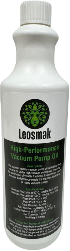 Vacuum pump oil for freeze dryer maintenance