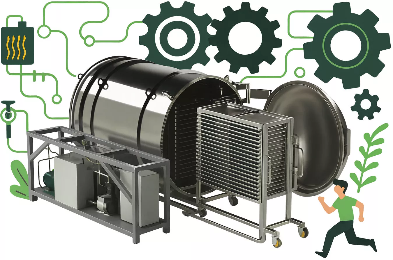 Leosmak freeze dryer industrial machinery with advanced sublimation technology